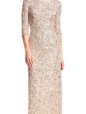 Adrianna Papell Gold Bridesmaid Dress